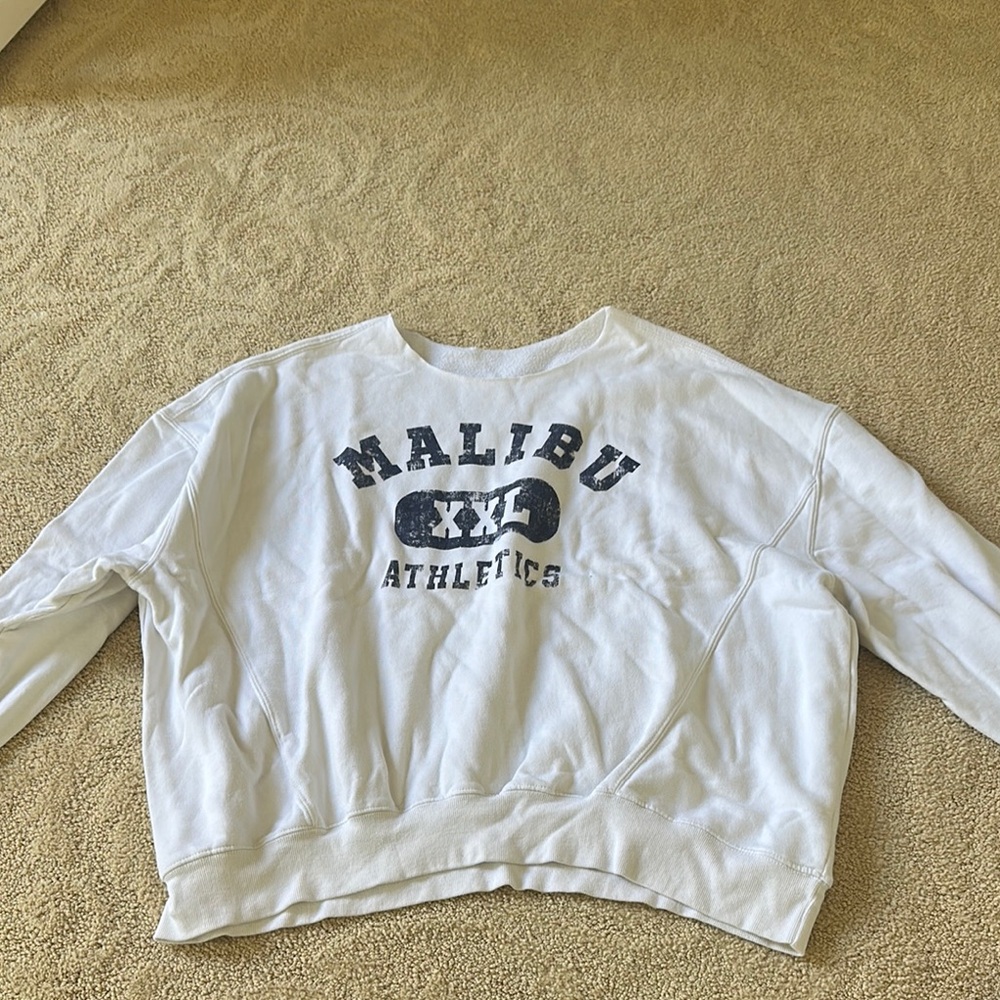 White Malibu Athletics Sweatshirt